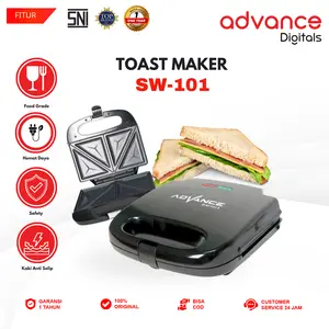 Advance SW-101 Sandwich Maker Toaster Mesin Tas sarapan Pembuat roti lapis Roti Telur goreng Pemanggang Roti
