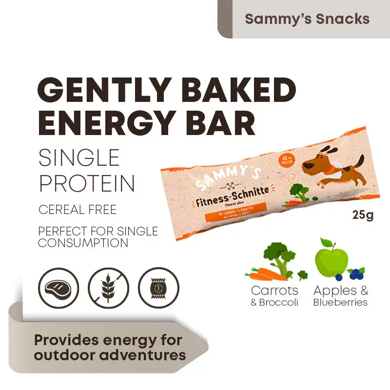 bosch Sammy’s Fitness Slice | On-the-go Travel-sized Protein Snacks for Active Dogs