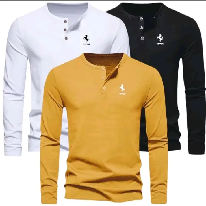 PAKET HEMAT ISI 3 PCS BAJUDISTRO KAOS KANCING PRIA LENGAN PANJANG elegan pas radang sukatani 4