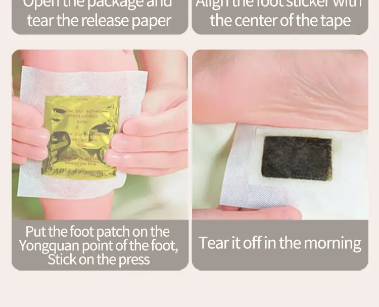 [Buy 2 Give 1]Natural ingredient deep cleansing foot patch: body purification experience during sleep "relieves fatigue and promotes deep 1