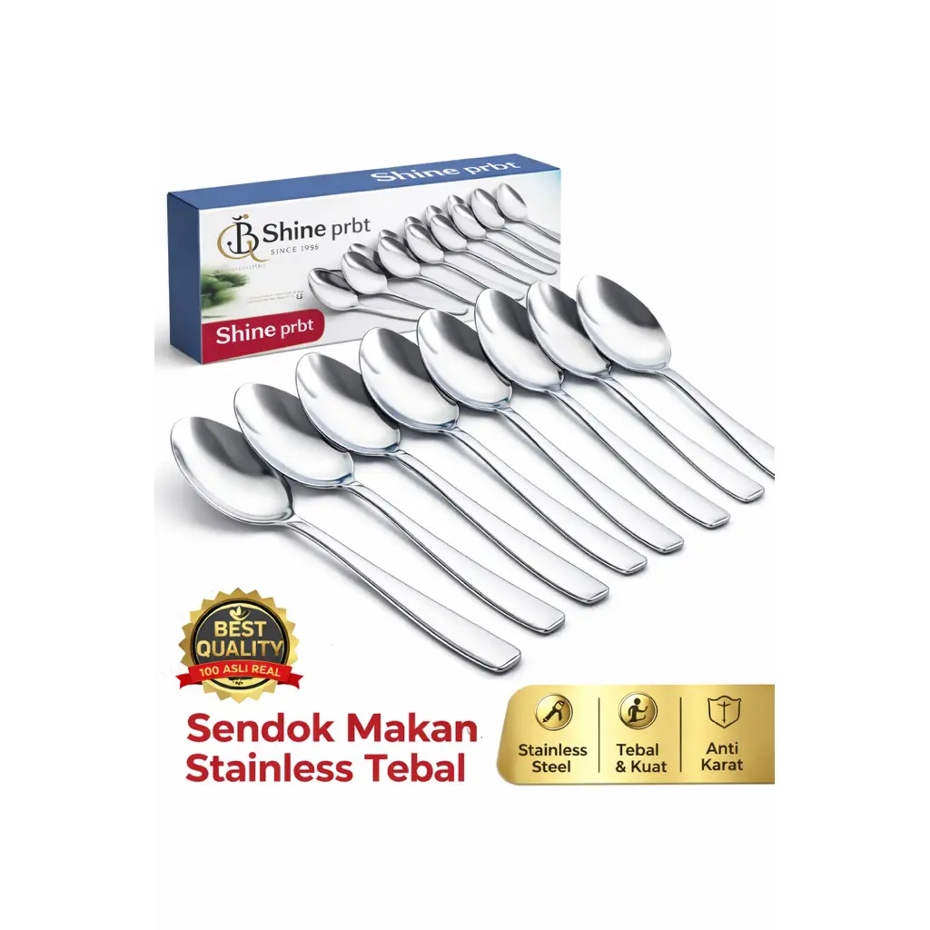 Sendok/Garpu Stainlees Tebal 12 Pcs Berkualitas