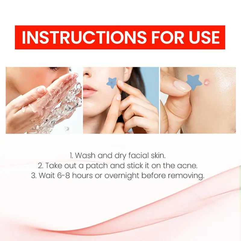 144pcs heart moon shaped acne patches cute acne sticker Tempelan Jerawat Jerawat patch 3