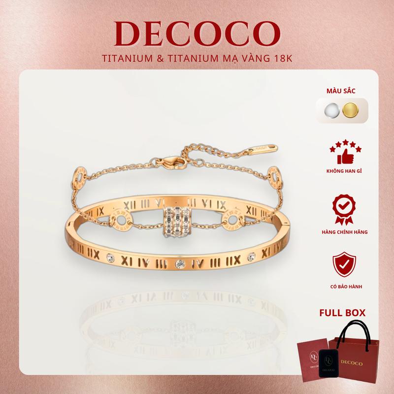 KHÔNG ĐEN GỈ - Set vòng tay lắc tay nữ MOLLA De Coco Phụ Kiện vòng tay nữ kèm Túi giấy + Hộp + Thiệp