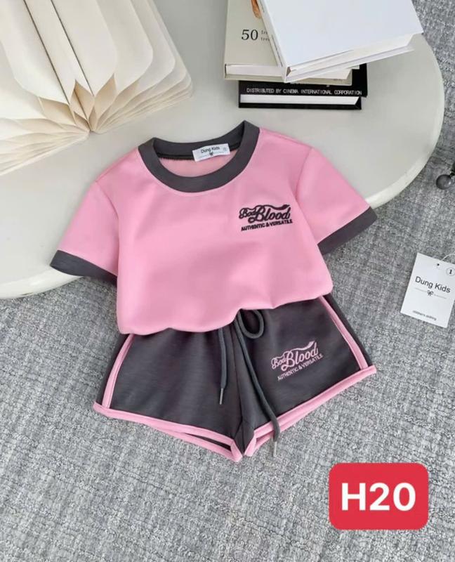 Sét bộ quần áo thu đông bé gái chất liệu cotton mềm mịn si