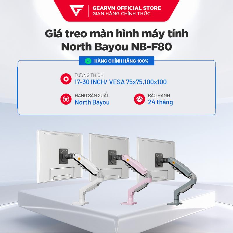  Giá treo màn hình máy tính North Bayou NB-F80 Trắng 