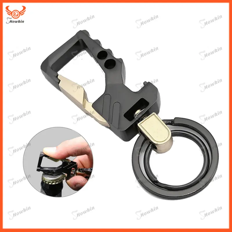 Fashion Multifunctional Car Keychain Portable Metal Bottle Opener Outdoor Sport Tool