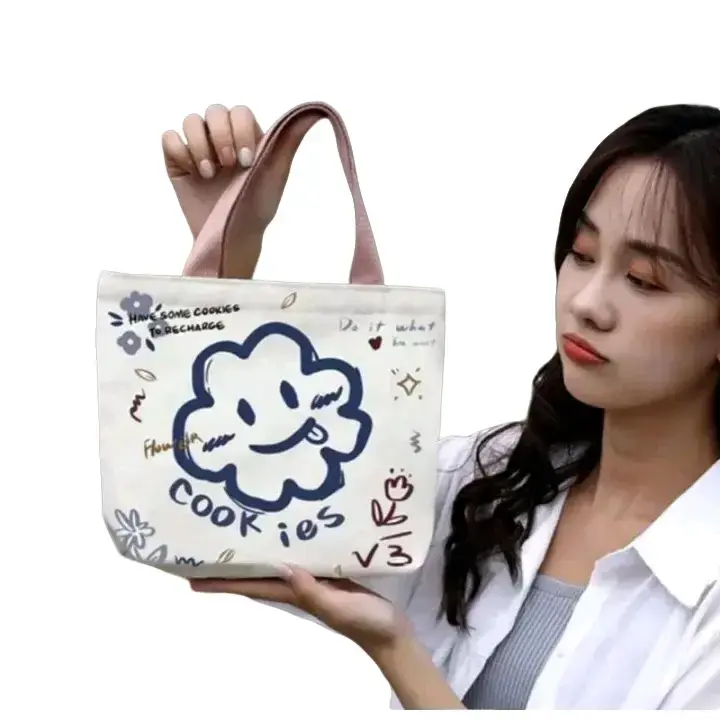 Tote Bag Mini Milea Kanvas Korea Wanita Totebag Canvas