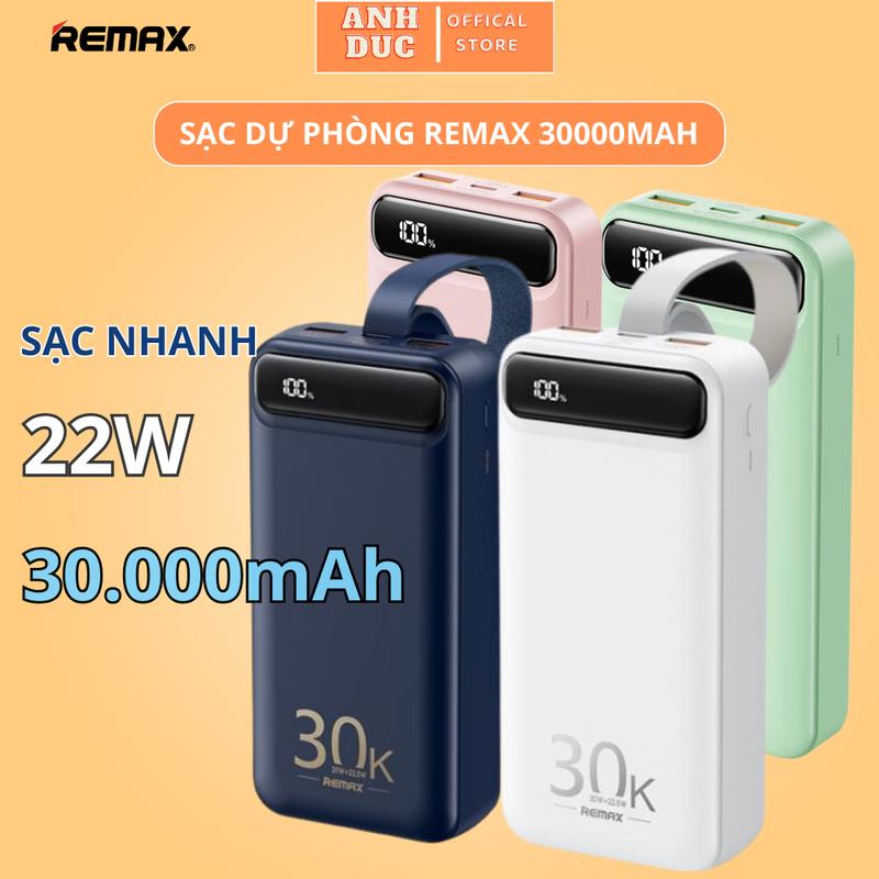 Giàm giá söc Sạc Dự Phòng Remax RPP 522 30000mAh Hỗ Trợ Sạc Nhanh Công Suất 22W…