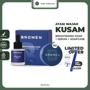 BROMEN BRIGHTENING Sabun mencerahkan kulit hilangkan jerawat batu jerawat Sabun Pria Membersihkan Wajah Kusam Muka with Ceramide