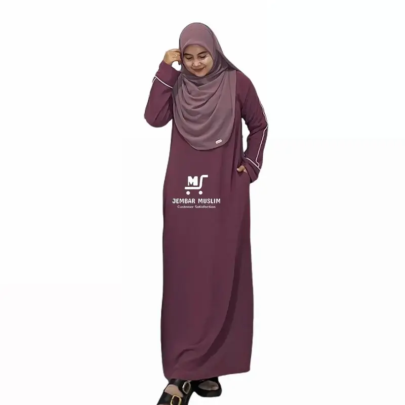Jembarmuslim - Abaya List Ban Tangan | Gamis Basic Simple Variasi Setrip Exclusive Airflow Crinkle Dress Hitam Lembut Casual Remaja Wanita Muslim Dewasa Maxi Syari Lebaran gamisabaya 5