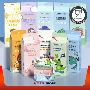 Tisu Basah mini Portable Mini Wet Wipes dengan RO Pure Water, pH Lemah & 0% Iritan, Aman untuk Bayi, Travel, mulu dan Kulit Sensitif