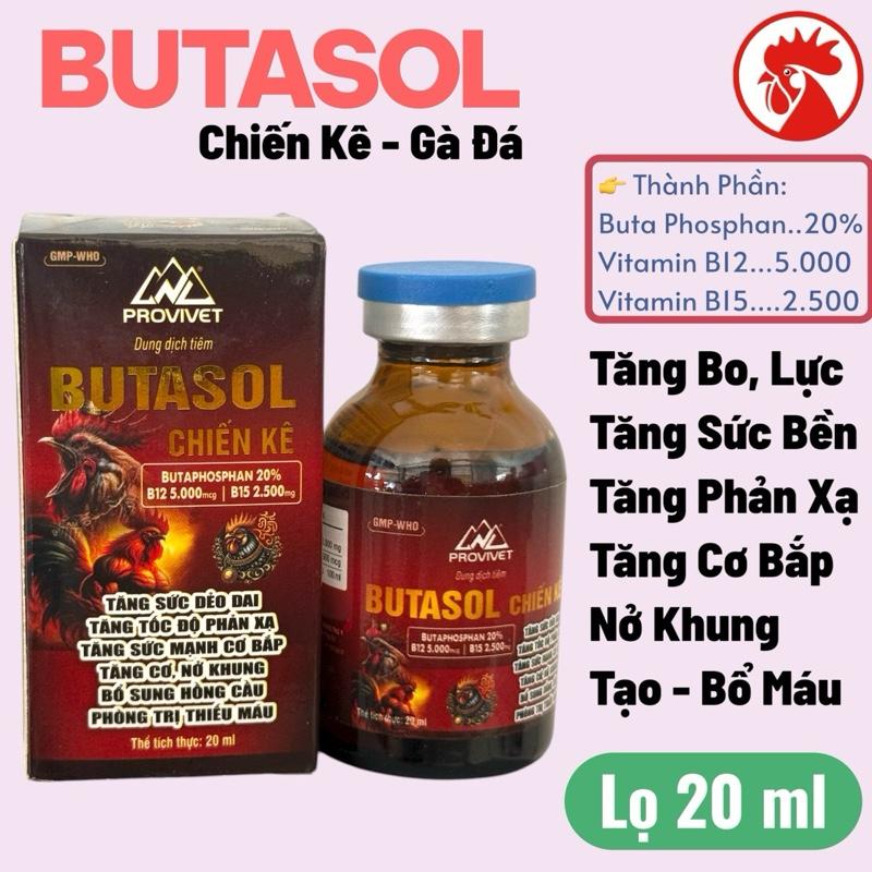  Butasol Chiến Kê 20ml thuốc tiêm nuôi gà đá tăng lực tăng bo bổ máu tăng nước máu sung hừng tăng cơ bắp cho gà đá gà chọi. Butaphosphan Vitamin B15 B12 