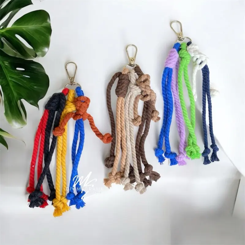 Macrame Carabiner Bag Charm Rainbow Gantungan Kunci Gantungan Tas Souvenir Keychain Hiasan Souvenir Pernikahan Murah Keychain Pengait 2