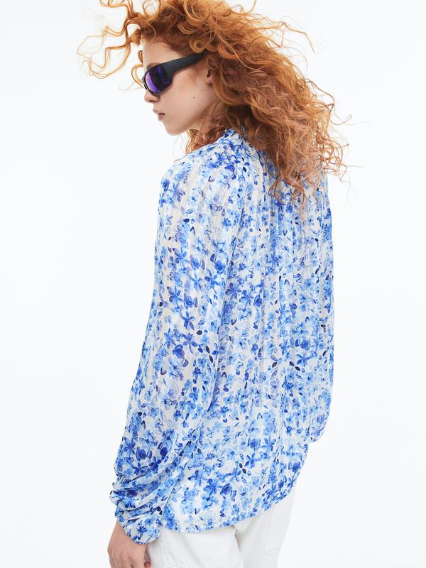Blouse Lengan Panjang Tie-Neck - 4666 8