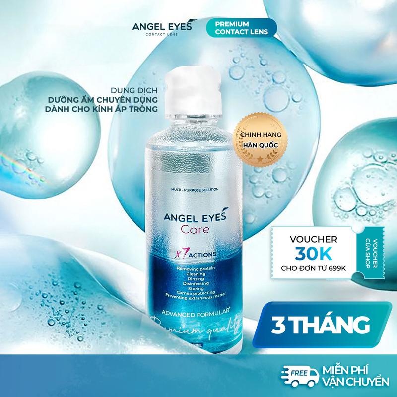 Nước ngâm lens nhiều loại (Aqua B5 - Angel Eyes Care) | Angel Eyes Contact Lens | Thể tích 150ml - 160ml - 360ml