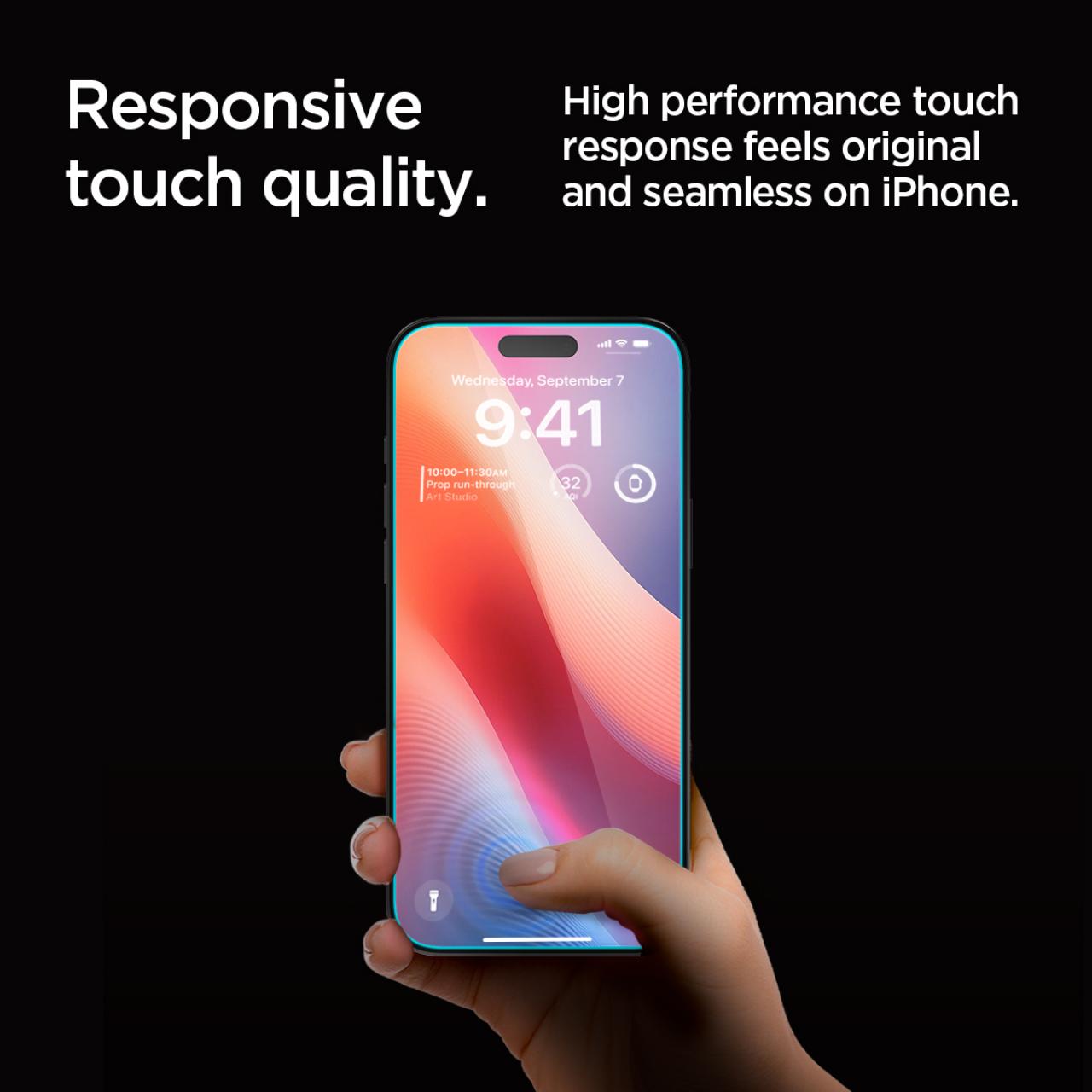 Spigen iPhone 16 Pro Tempered Glass with Tray 2 Pack GlastR EZ Fit - Transparency AGL07928-OLD-1