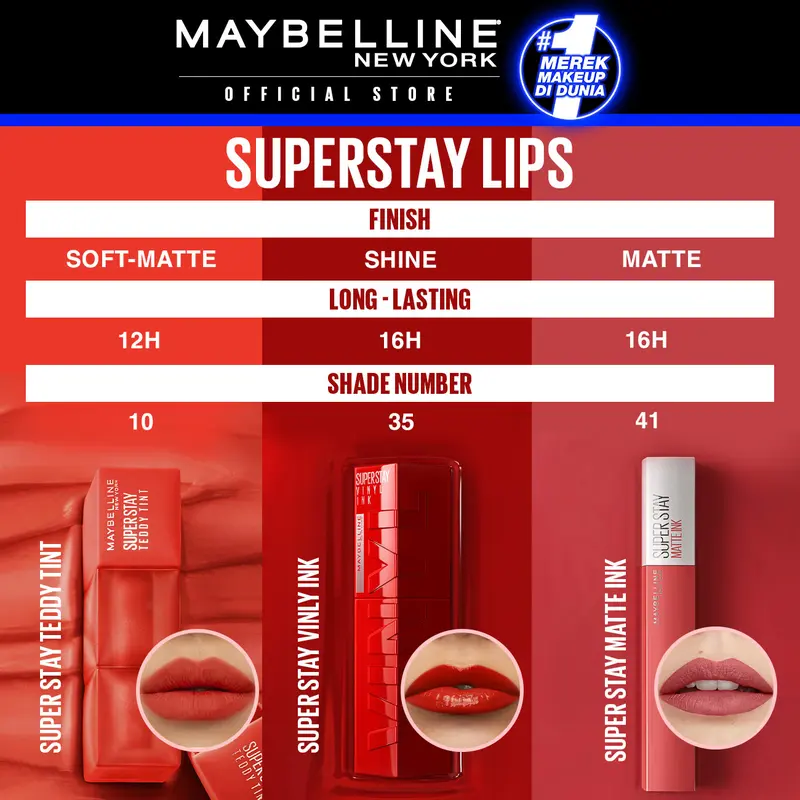 [PROMO GAJIAN] MAYBELLINE Superstay Vinyl Ink 4.2 ml - Shiny Pigmented Liquid Lipstik Lipstick Make Up Lipcream Longlasting 8
