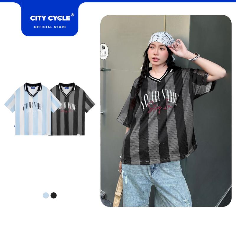 Áo thun polo có cổ boxy phông nam nữ trẻ trung Local Brand Chính Hãng City Cycle Áo Polo Vibe Stripe