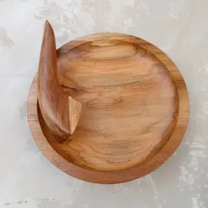Cobek Besar Kayu Jati  + Ulekan sudah foodgrade Cobek Kayu Jati Asli Kitchenware Alat Dapur Cobek Bulat Cobek Kayu Satu Set