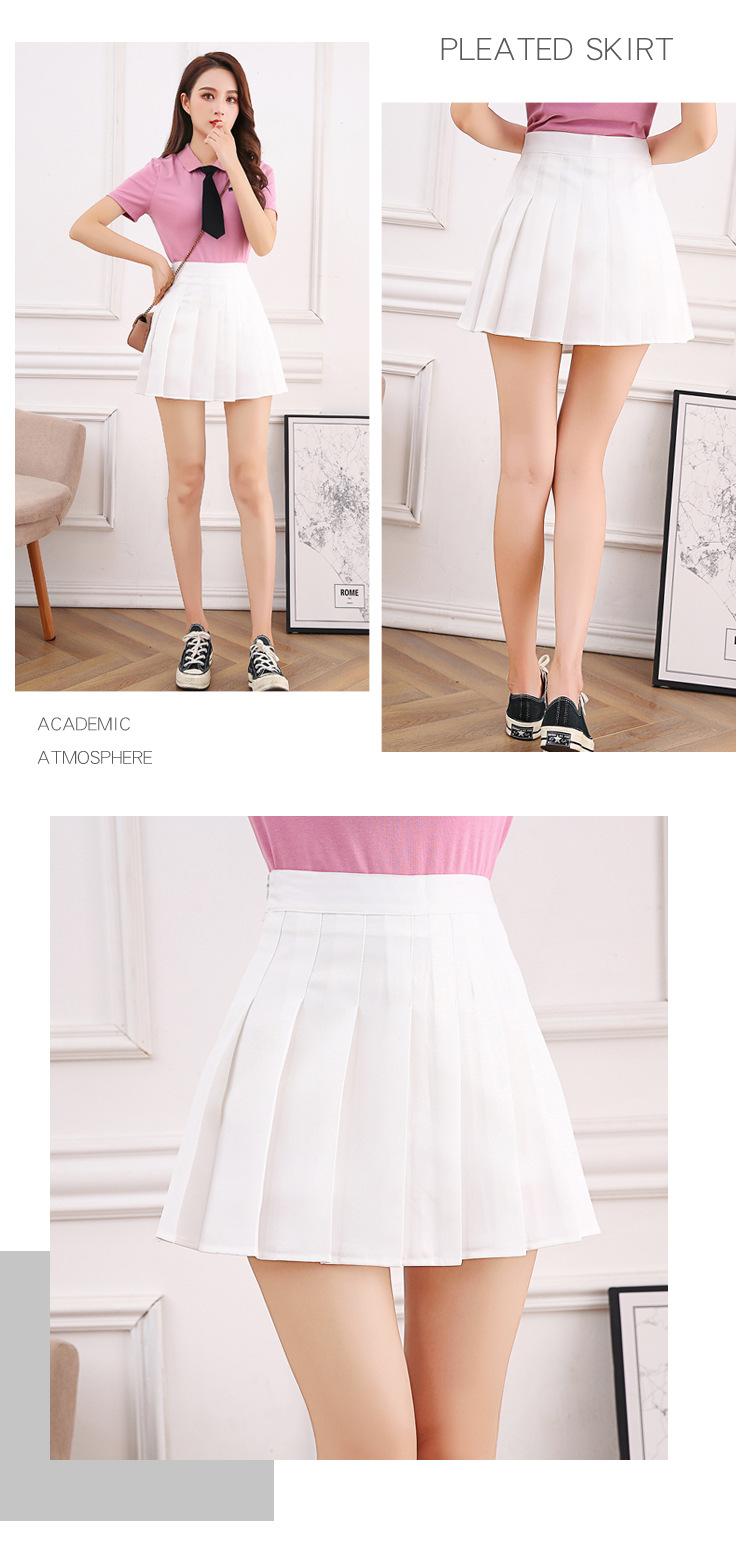 Product Introduction of [Golden potowomen's wear] 2023 spring and autumn pleated skirt women's Japanese high waist slim fit a-line dress anti-exposure solid color fashion skirt Womenswear Bottom Lingerie Comfort Basic Minimalist 9