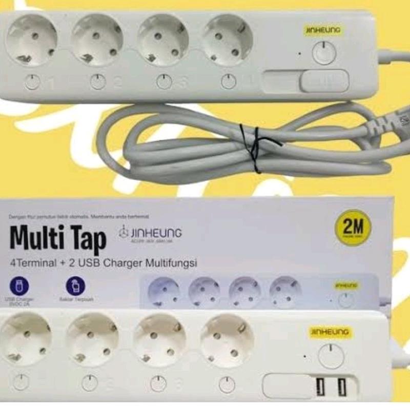 MULTI TAP JIENHEUNG ELECTRIC 4 COLOKAN 2 USB 5 SAKLAR PANJAN - Shop ...