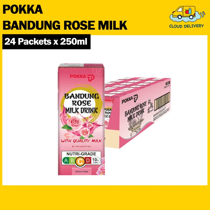 Pokka Bandung Rose Milk Drink (24 x 250ml)