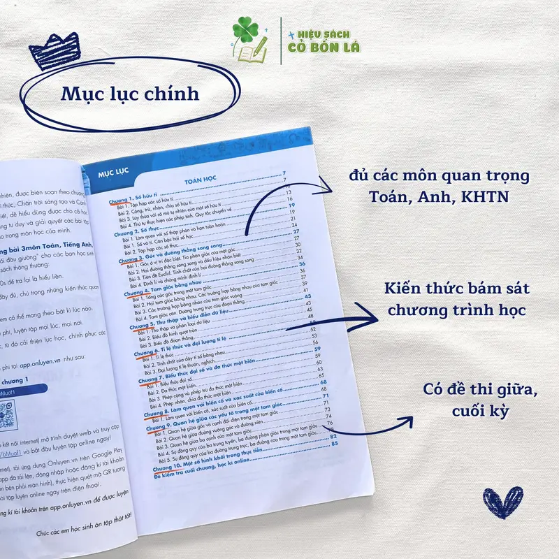 Sách Siêu Trọng Tâm lớp 7 môn Toán, Anh, KHTN và môn Văn cho 3 bộ sách chương trình mới - Hiệu sách Cỏ bốn lá 2