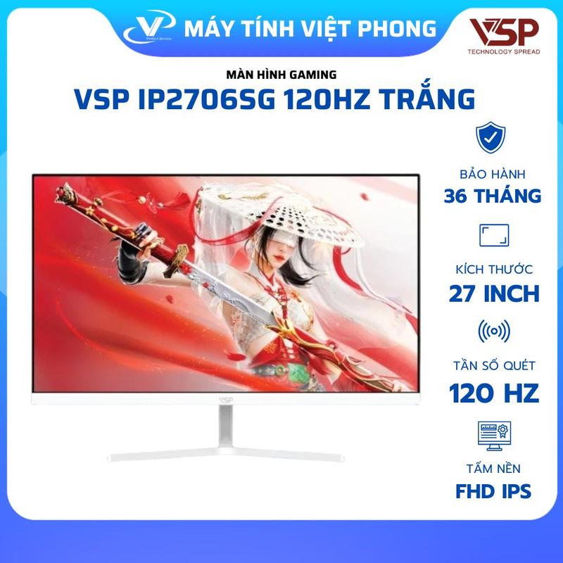 MÀN HÌNH GAMING VSP IP2706SG White 27" / IPS / FHD / 120Hz / 1ms BẢO HÀNH 3 NĂM