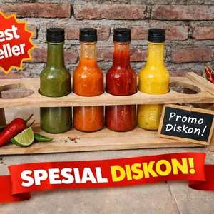 Tempat Botol Minuman Serbaguna Kayu Jati Pilihan dengan uk lubang 6 cm Anti Jamur Tahan Lama untuk Dapur