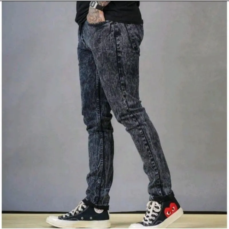 CELANA JEANS PRIA PANJANG SNOW GREY DAN SNOW ACID SOFT JEANS PREMIUM
