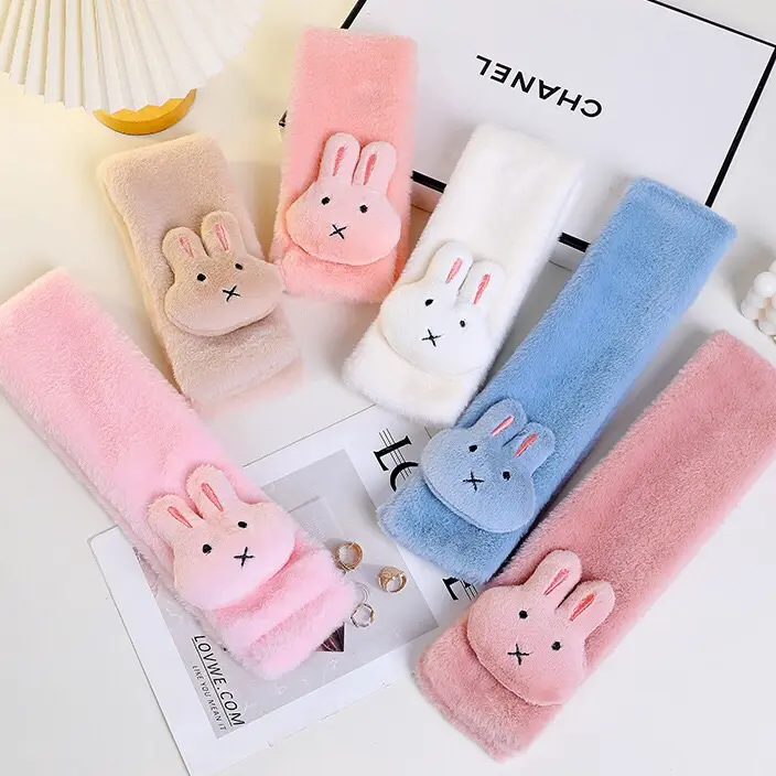 KI3 Scarf Leherl AnakAnakSyal Anak Korean Style Motif Fruit Rabbit Usia312thn 4