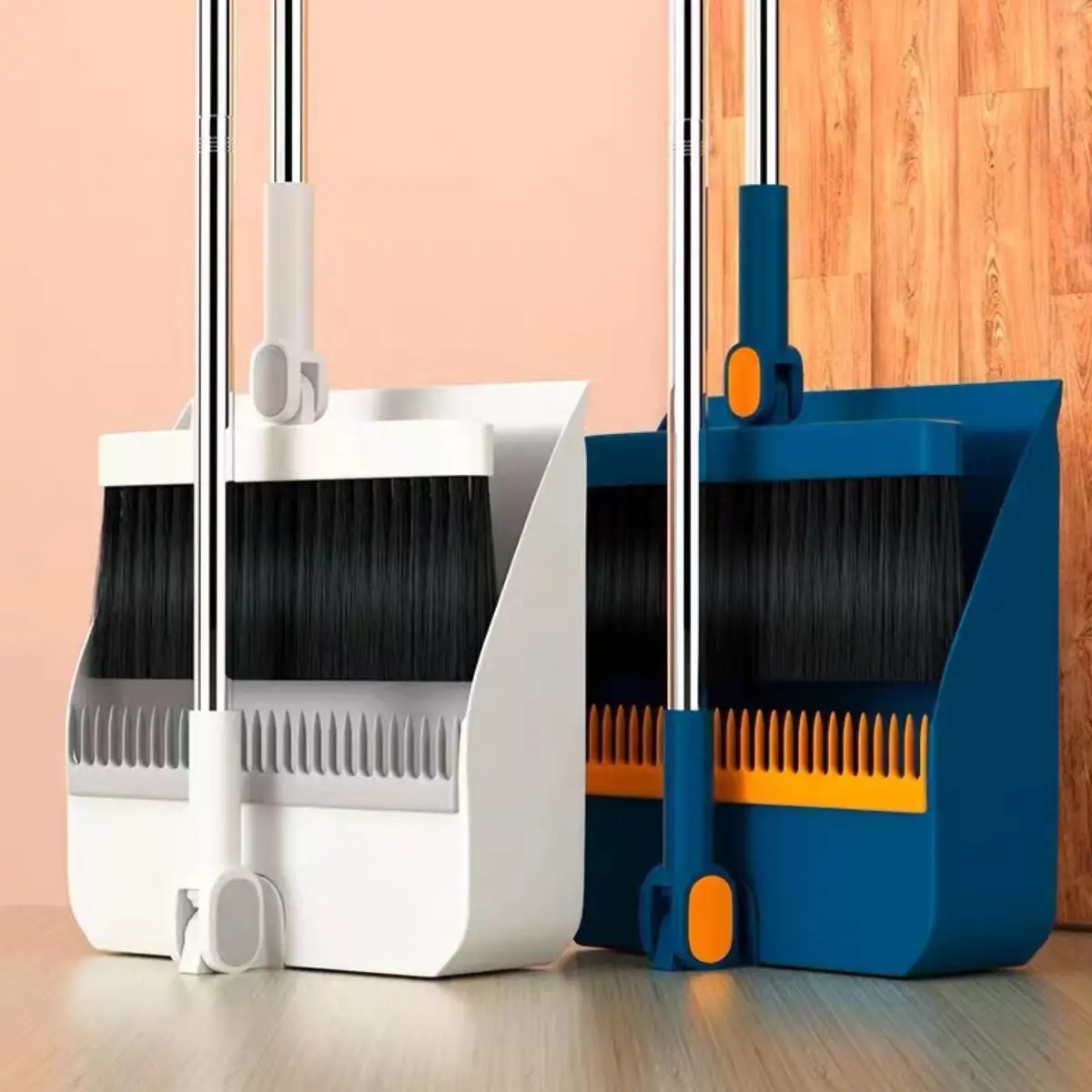 Broom Folding Dustpan Set Combination Household Broom Wiper Blade Hair Sweeping Gadget Broom Garbage Shovel