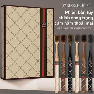 Hộp Quà Tặng 6 Món, Sang Trọng Giá Cả Phải Chăng, Bàn Chải Đánh Răng Cao Cấp Lông Mềm, Thích Hợp Cho Mọi Người, Có In Hình Ngựa Và Hiệp Sĩ, Tay Cầm, Bộ Cho Cặp Đôi Và Gia Đình