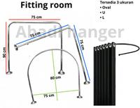 Gambar fitting room / kamar pas bentuk L dari ABADI HANGER Kota Tangerang 1 Tokopedia