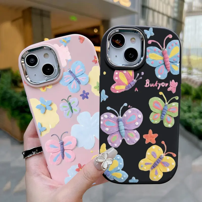 Casing Hp Untuk OPPO A18 A38 A2x Case Pola kupu-kupu bunga Kasing Kesing Silikon Softcase lemak Dwen Cesing 4