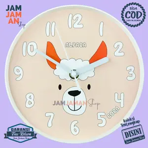 Jam Dinding TANPA KACA RAKIT MANDIRI Analog Animal Face TANPA KACA BB8585-1088