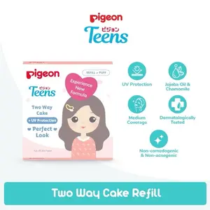 PIGEON Teens Refill Two Way Cake 14Gr / Refill Bedak Padat Mengandung Foundation