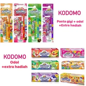 sikat gigi dan pasta gigi kodomo anak (pilih di variasi)