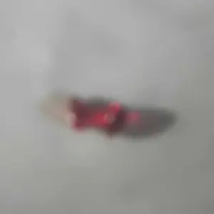 Sepasang Batu Mustik4 Merah Delim4 + Botol Mini , Tetes Air