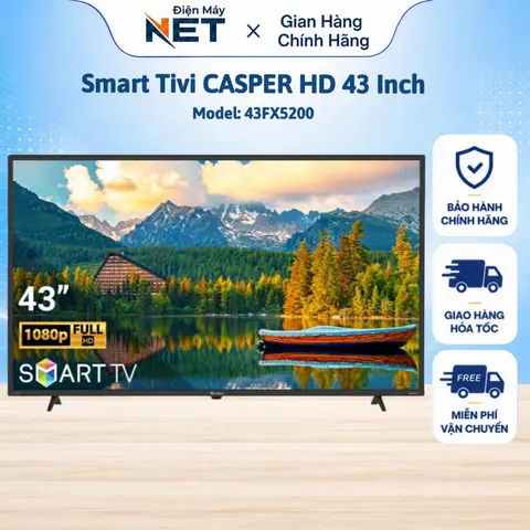 Smart Tivi CASPER 43FX5200 43 Inch Full HD | Hệ Điều Hành Linux | HDR | Dolby Audio | BH 24 Tháng