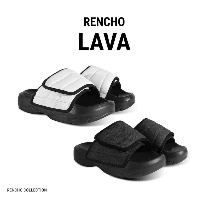 Dép Rencho R1 THE LAVA quai ngang mang couple cao 4.5cm