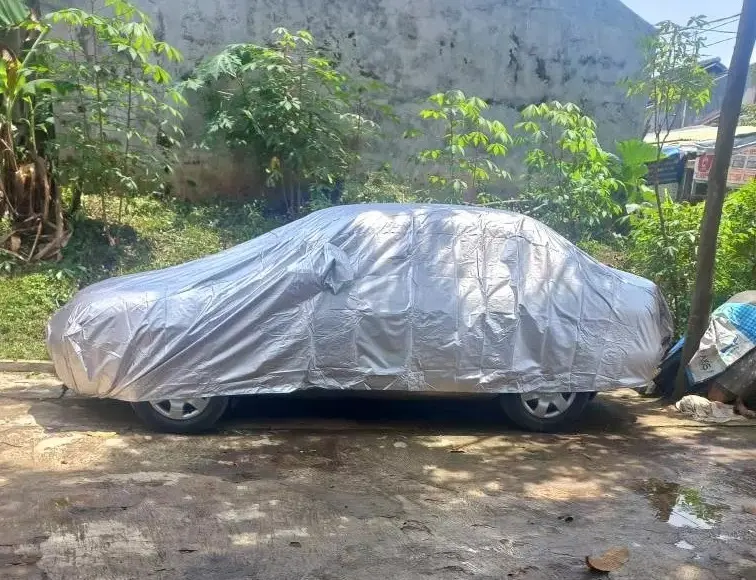 Body Cover Mobil Sedan Soluna Pakai No.8 Sarung Mobil Selimut Mobil Silver Coating - Car 3