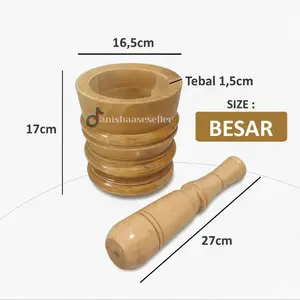 Lumpang Kayu Mahoni Tanggung/Besar Ukuran 17 CM Perlengkapan Set Alat Bumbu Dapur Murah Lumpang Kayu Mahoni Tanggung/Besar Ukuran 17 CM Perlengkapan Set Alat Bumbu Dapur Murah