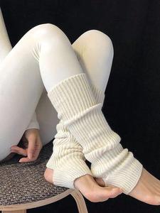 Calentadores de piernas a rayas de color sólido a la moda para mujer, diseño ajustado casual, para todas las estaciones, cómodos y versátiles