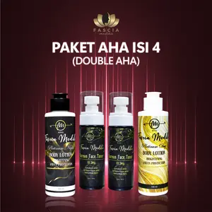AHA Whitening Exfoliasi Booster Fascia Medika by KYNA, BPOM, Paket AHA isi 3 + AHA (Memudarkan bekas luka, kulit badak susah putih, memutihkan kulit)