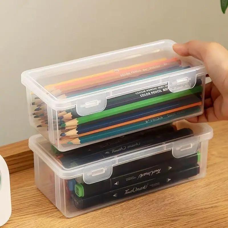 1/4pcs Lớn Rõ Ràng Hộp Lưu Trữ Nhựa Với Nắp Có Bản Lề Lý Tưởng Cho Trang Sức…