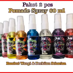 Paket 2 pcs Isma Pomade Spray 60ml - Pilihan Aroma Terlaris - Sisir, Meluruskan