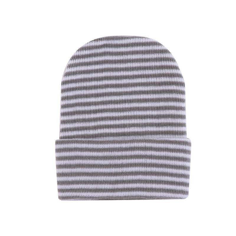 Baby Boy Girl Hat Infant Striped Fetal Hospital Cap Soft Turban Newborn Nursery Cap Kids Outdoor Casual Beanie Hat Headwrap 5