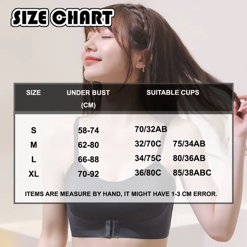 BH068 Bra Wanita Tanpa Kawat Pakaian Dalam Kancing Depan Bra Import Push Up Bra Seamless Anti Slip Bahan Lembut BH Sexy 7