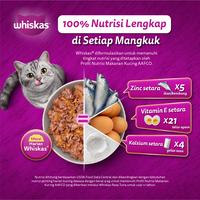 Gambar WHISKAS Pouch Makanan Basah Kucing Dewasa - Semua Rasa - 70g (7 Pack) - Tuna & Salmon dari Whiskas Pedigree Indonesia Kota Bekasi 3 Tokopedia